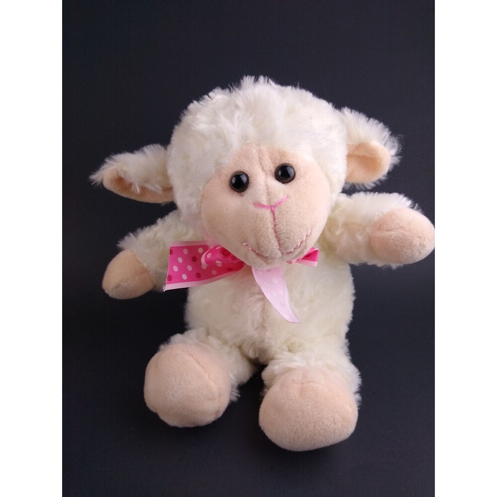 Plush Soft White Sheep Lamb Stuffed Animal Toy Hug & Luv 9 inch